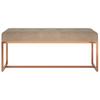 Beige Velvet Bench 110 x 36 x 45 cm