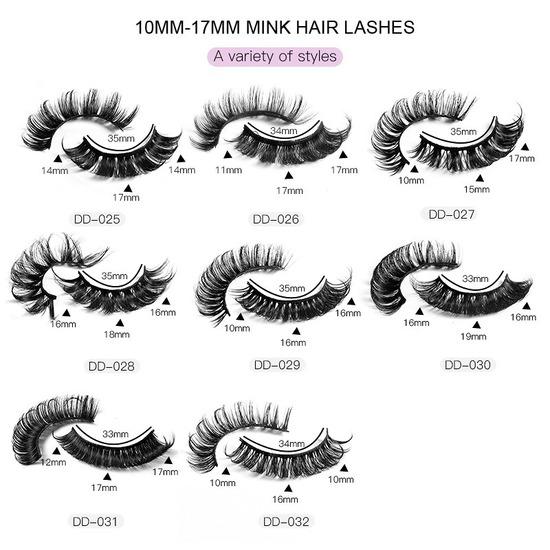 10 Pairs False Eyelashes Russian Strip Lashes Extension Faux Cils Naturel Eyelash Extension D Curl Strip Lashes Makeup Beauty Magnetic Eyelashes