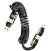240 Вт 4-в-1 Быстрая зарядка Пружинный кабель данных Выдвижной Multi USB Type-C на Lightning Type-C для телефона Планшета