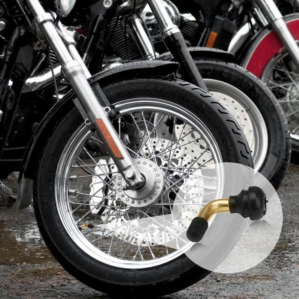 Tire Air Valve, L-Shaped, PVR-70, 6 Pieces, Changed to Durable Valve Core, Spare Valve