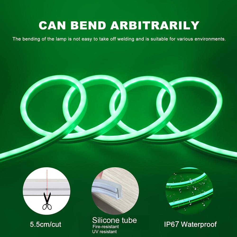 5V USB RGB LED Neon Strip Light 24key Remote Control Adhesive Tape 3535 108LED/m 6x12mm Waterproof Flexible Lamp Home Decoration