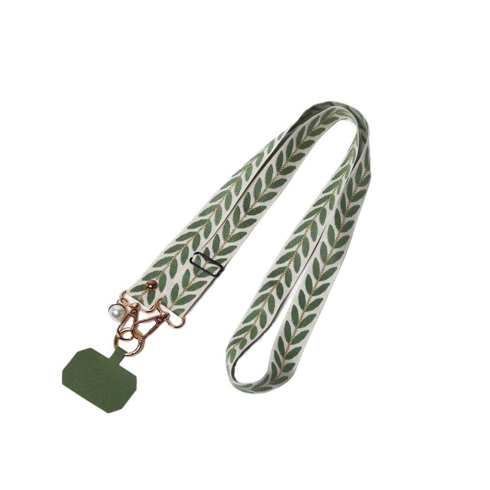 Wide Cloth Phone Antilost Lanyard Pearl Pendant Long Phone Strap Cell Phone Lanyard Shoulder Strap