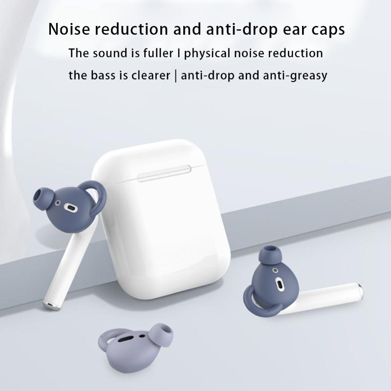 2 шт. Нескользящие силиконовые насадки-чехлы для наушников 1/2 и Earpods Запасные части