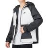 Nike Лоскутный дизайн логотип бренда напечатанный длинный рукав капюшон хлопковая куртка мужская куртка черный серый DD6858-070
