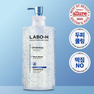 LaboH Шампунь для кожи головы с охлаждающим эффектом и без кожного сала, облегчающий симптомы выпадения волос, 750 мл