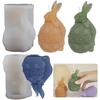 Silicone Candle Mold Creative Easter Bunny Shaped 3D Mould DIY Craft Making Creation Epoxy Casting Soap Aroma Candle Mold Craft Supplies Handicraft