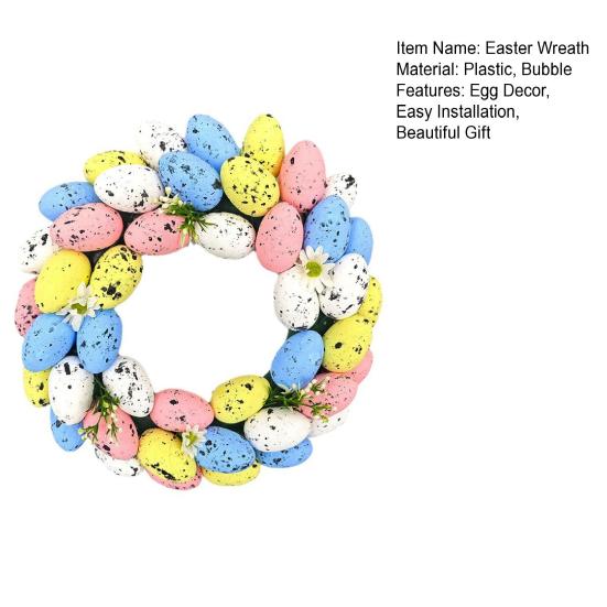 Пасхальное яйцо, цветочный венок ярких цветов, весенний искусственный цветочный венок, гирлянда на входную дверь, весеннее украшение для гостиной