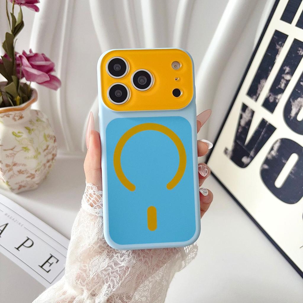 Применимо к чехлу для мобильного телефона iPhone11PROMAX дофаминового цвета, контрастные цвета, красочное магнитное всасывание, двухцветный защитный чехол для Apple 11