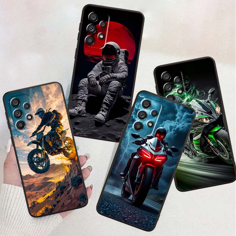 Модель Rider Cool Для Samsung A41 A35 A34 A33 A32 A25 A24 A23 A21s A06 A05 A04 A03 Note 10 20 Ultra 5G Черный Чехол