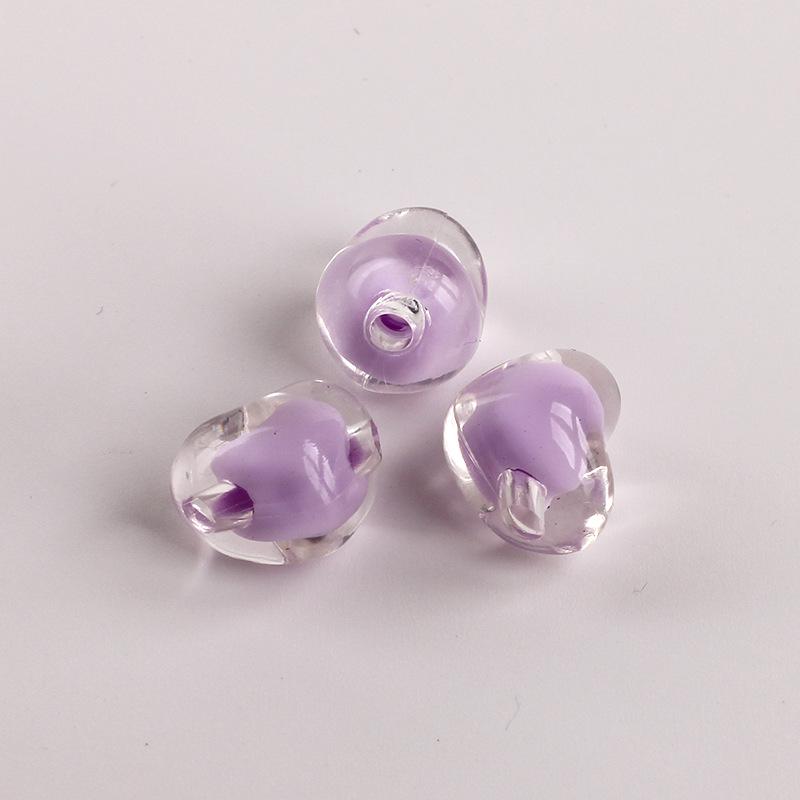 15mm Transparent Inner Color Horizontal Hole Chubby Heart Bead-in-Bead Acrylic Beads DIY Phone Chain Bracelet Jewelry Accessory