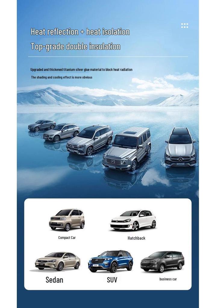 Автомобильный солнцезащитный козырек Wuling Hongguang S/Rongguang/Zhi Guang/Hongguang V/S1/S3/MINI EV, теплоизоляция