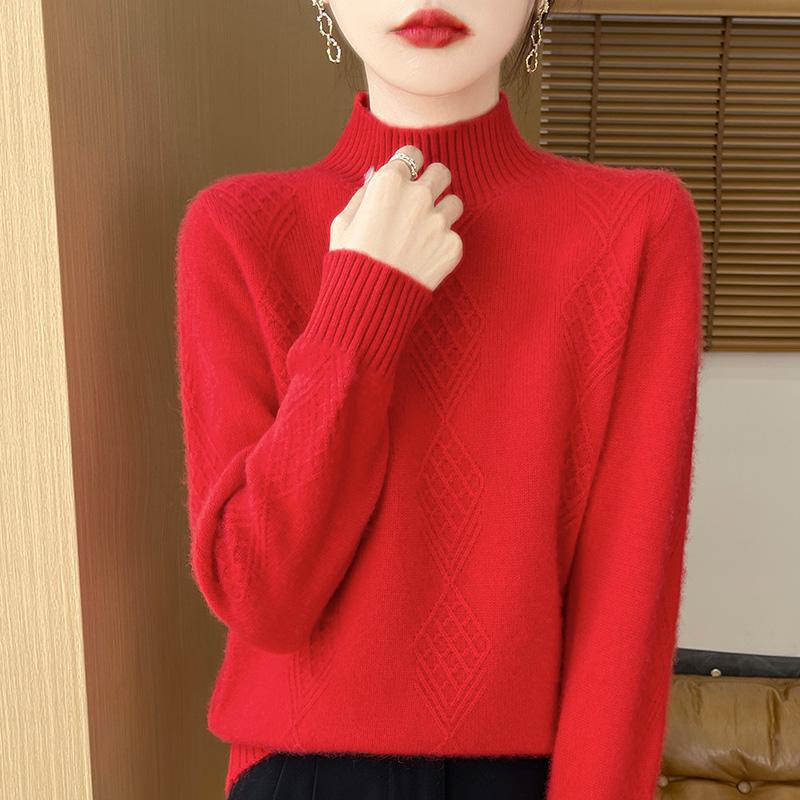 Женский кашемировый свитер Qinghe кашемир 30% кашемир 70% шерсть осенне-зимний пуловер теплый и модный