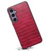Чехол для Samsung Galaxy S25+ Дизайн с текстурой крокодила Кожаный Тонкий Задняя крышка