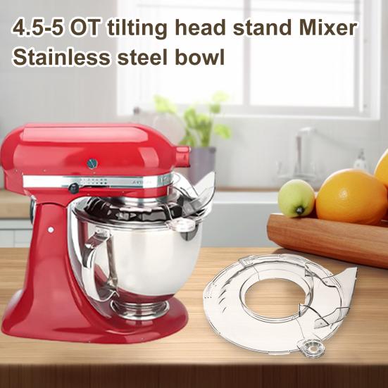 Щиток для заливки для KitchenAid 4.5-5QT, большой угловой резервуар для наполнения, прозрачный пищевой пластиковый щиток, устойчивый к миске для смешивания, аксессуар