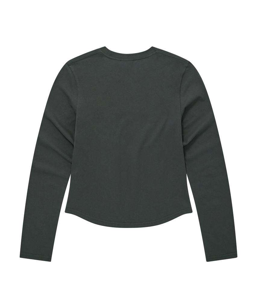 COVERNAT WOMAN Cooper Logo Long Sleeve Charcoal