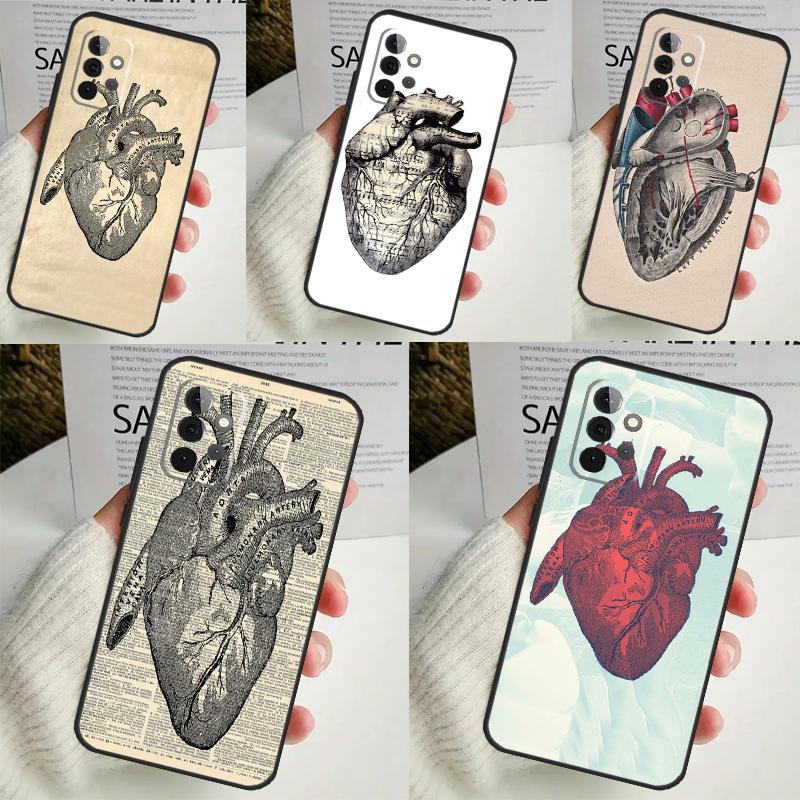 Anatomical Heart Anatomy For Samsung Galaxy A14 A34 A54 A12 A32 A52 A51 A71 A53 A33 A13 A15 A25 A35 A55 Phone Case