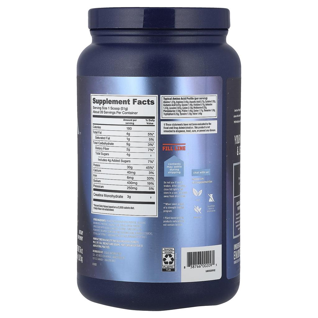 Vega Растительный протеин для повышения производительности + Креатин, Сливочный шоколад, 1,02 кг (2 фунта 4 унции)