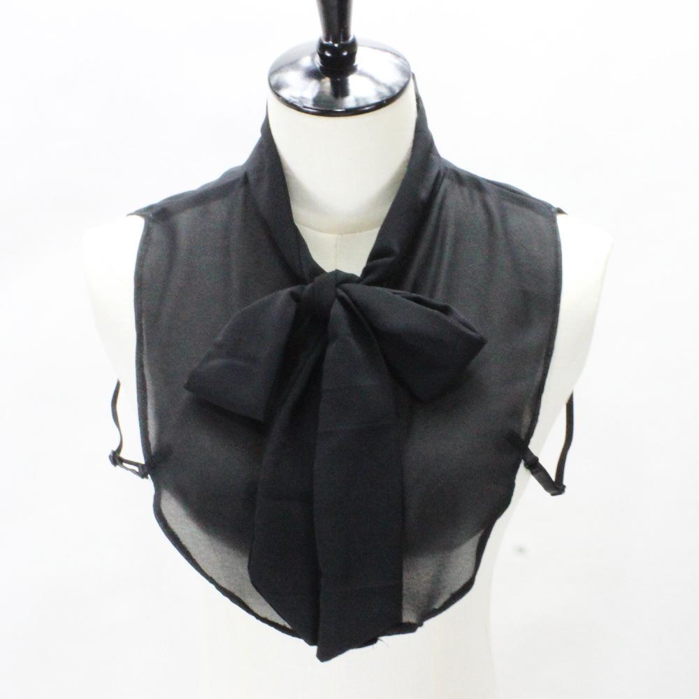 Front Bow Tie False Collar Shirts Woman Dot Fake Collar Detachable Collars For Women Sweater Leopard Nep Kraagje Half Shirt