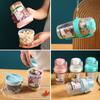 Breakfast Fruit Oat Yogurt Salad Cup With Lid And Spoon Two-Layers Food Storage Bento Box Fitness Fat-Reduced Taper Bowl