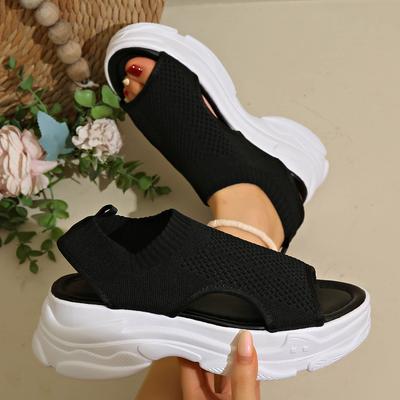 Мода Большой размер 35-42 Мода Женские Платформа Zapatos De Verano Mujer 2025 Дизайнерские Сандалии Сетка Полые Летние Новые Спортивные Сандалии