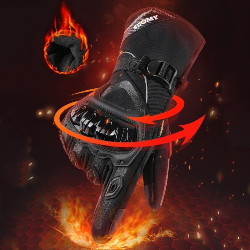 Unisex Motorcycle Gloves Full Finger Touchscreen Sports Gloves for BMX MTB Riding Cycling with Hard Knuckles Protection