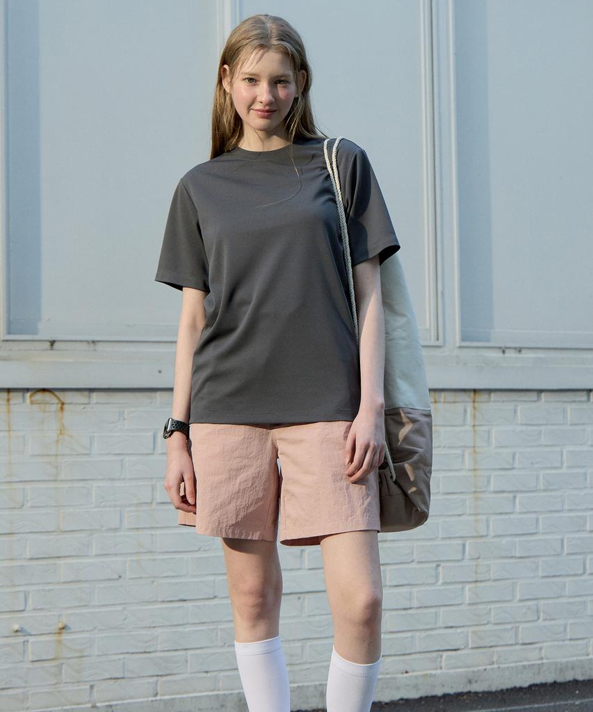 BASIC HOUSE Uni Nylon String Band Half Pants Pink Lzhp3103 (B Type)