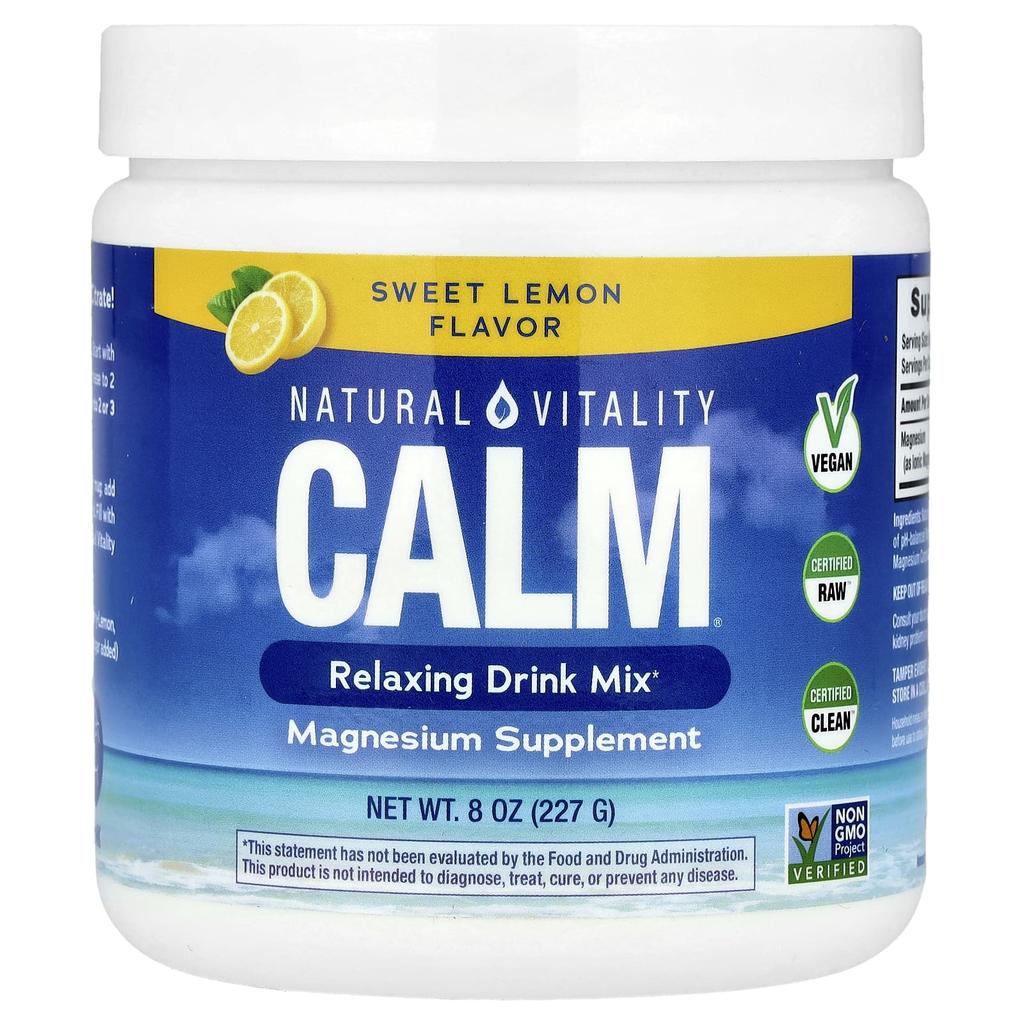 Calm®, Relaxing Drink Mix, Sweet Lemon, 8 Oz (227 G)