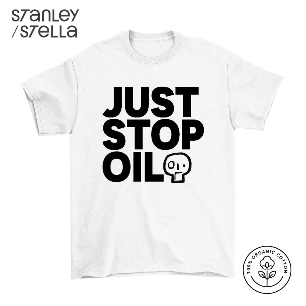 JUST STOP OIL Unisex Cotton Environmental TShirt Kids Protest Save Earth