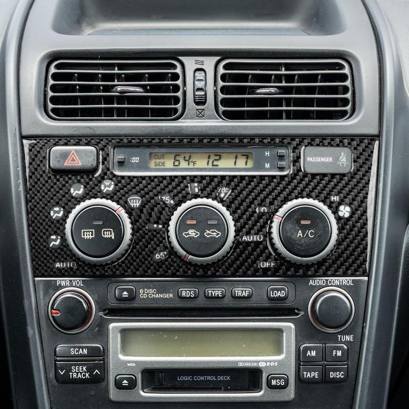 For Lexus IS IS300 1999-2005 Carbon Fiber Central Air Conditioning Control Panel Car Accessories Interior Decorative Stickers