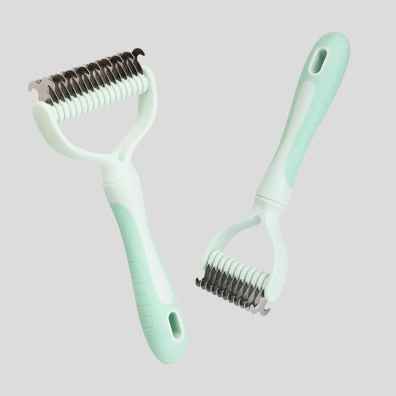 Professional Pet Grooming Brush Detangling Comb For Cats And Dogs Stainless Steel Teeth Deshedding Tool Gentle Hair Remover For Shedding Control