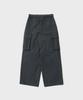 ANOTHER OFFICE Parachute Belted Pants (Charcoal Navy)