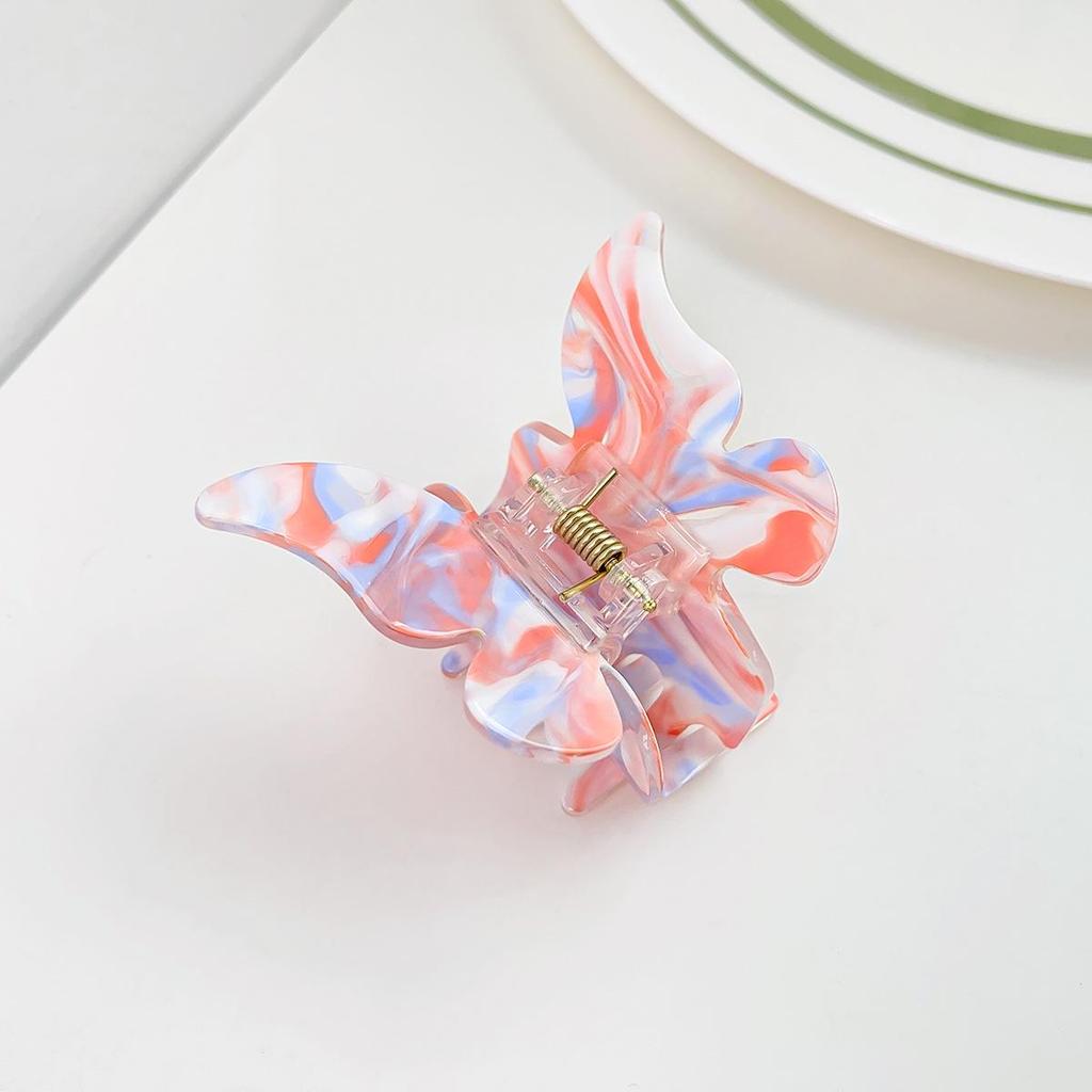 Акриловая заколка для волос Bofeiya Retro Butterfly - маленькая заколка для волос в виде акулы для полузавязанных волос
