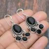 Black Spinel Gemstone Handmade Solid 925 Sterling Silver Jewelry Earring For Thanksgiving