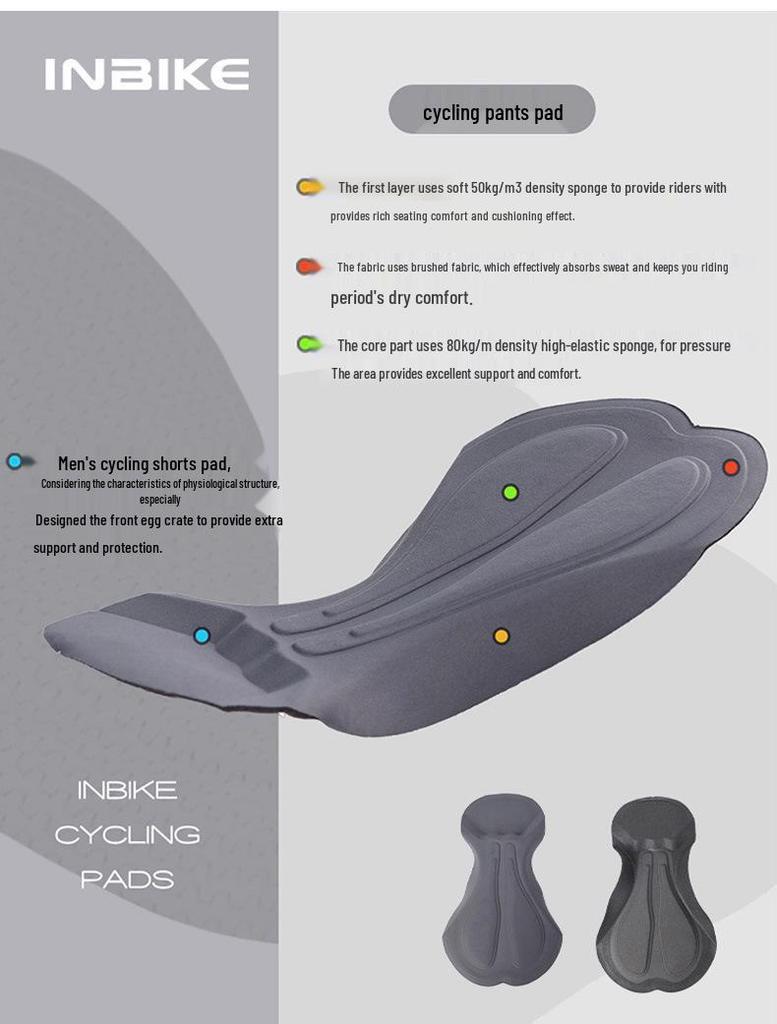 INBIKE Unisex Fleece Cycling Bib Pants - Warm High Waist for Long Distance (Autumn/Winter)