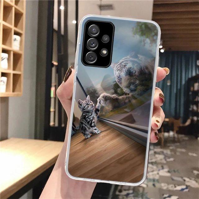 Мягкий чехол для телефона Cool Animal Big Cat Tiger для Samsung Galaxy A52 A53 A12 A13 A22 A23 A32 A33 A72 A73 5g A02s A03s A50s с узором C