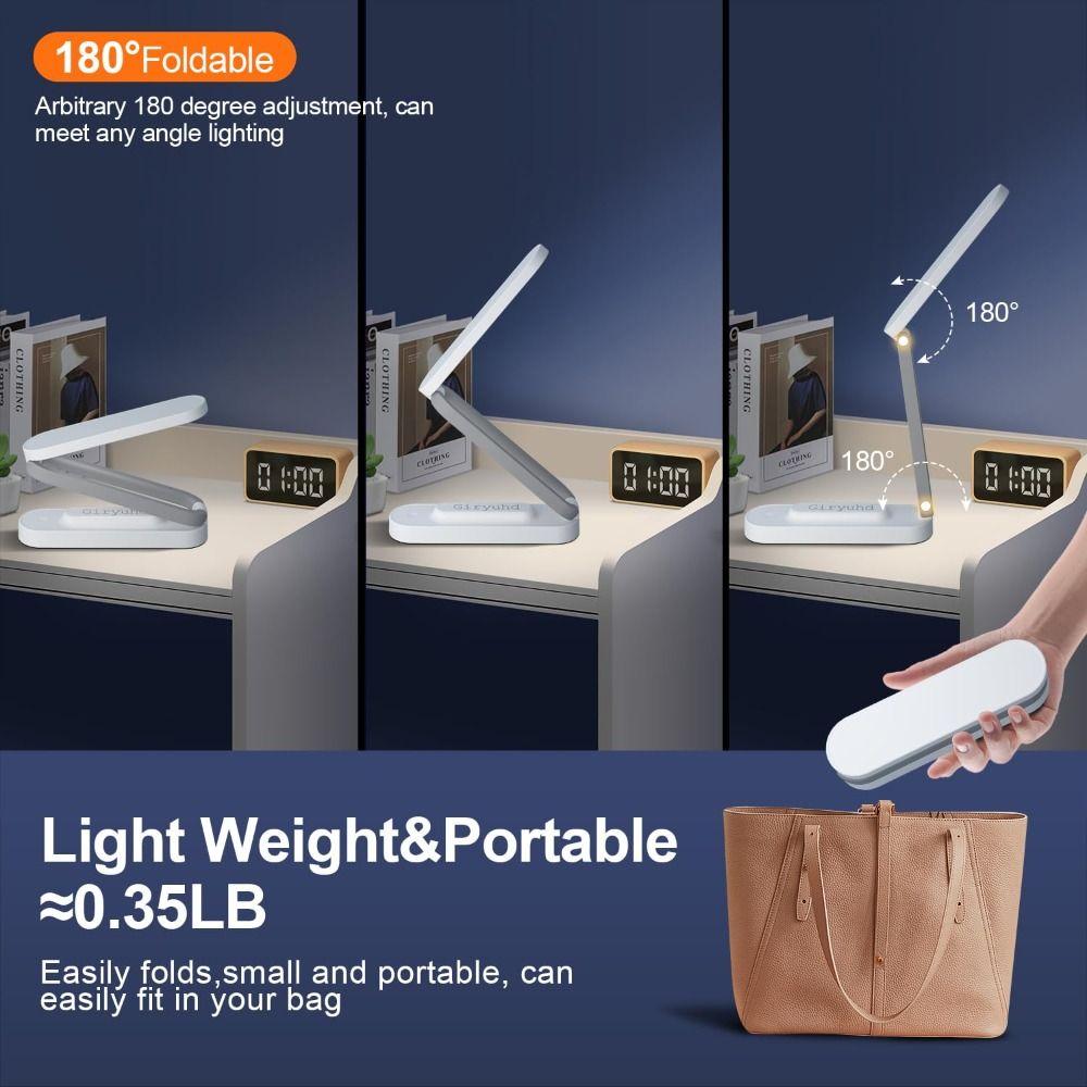 Foldable Eye Protection Light Rechargeable Reading Lamp Portable LED Desk Lamp