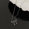 Simple Hollow Liquid Irregular Bow Pendant Necklace Female  Retro Clavicle Chain Party Gifts Jewelry Accessories
