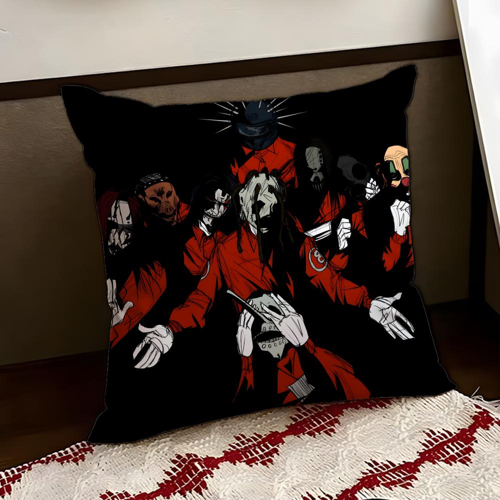 Подушка с принтом Slipknot Двусторонняя Мягкая Прочная Наволочка для дома Автомобиля Многоцелевая для Ежедневного Комфорта