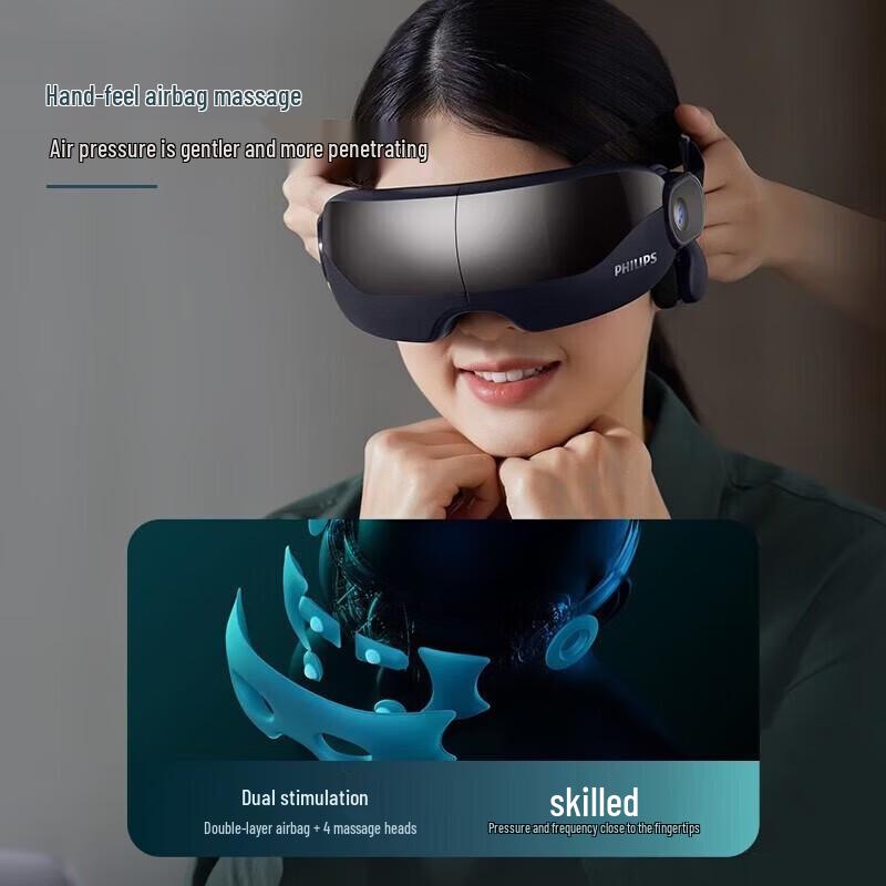 Philips Умный массажер для глаз с подогревом и Bluetooth-аудио, штекер CN (адаптер в комплекте)