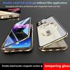 For iPhone 16 15 14 13 12 Pro Max Case Magnetic Magsafe Compatible 360°Full Screen Glass Closed Aluminium Alloy Protection Cover