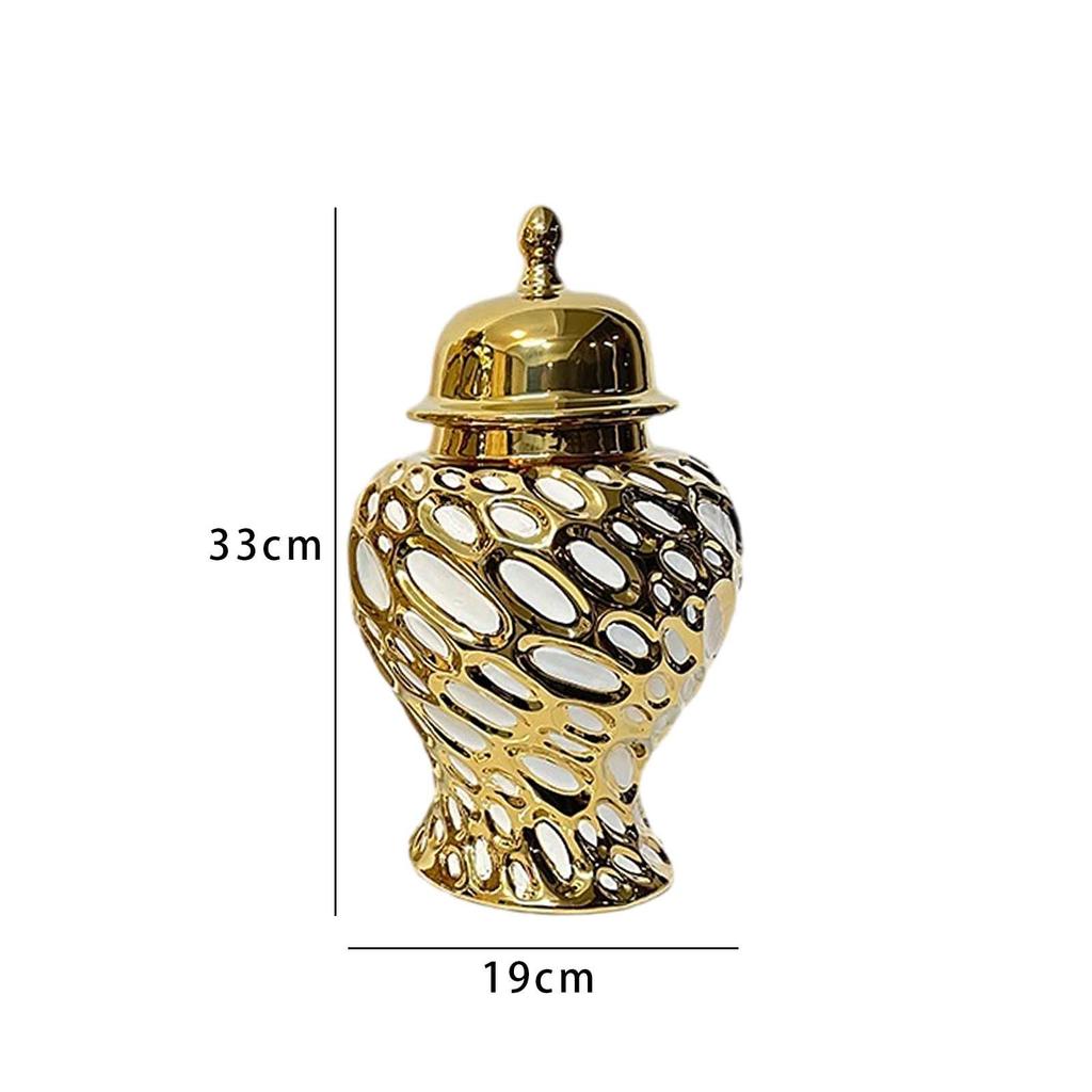 Фарфоровая банка для хранения имбиря, декоративная банка в китайском стиле с крышкой, центральный элемент стола, керамическая ваза для цветов для свадьбы, спальни