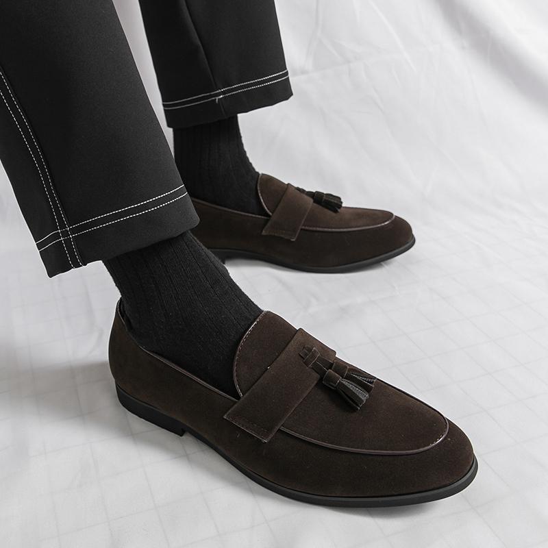 Модные лоферы из высококачественной кожи, мужские, с кисточками, классические, оригинальные, повседневные, удобные, офисные, для бизнеса, для вечеринки
