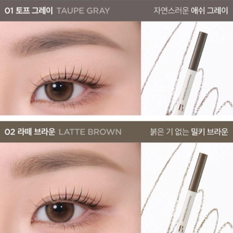 BONCEPT Waterproof Flat Eyebrow 0.15g – Flat-Tip Long-Wear Eyebrow Pencil | 2 Shades