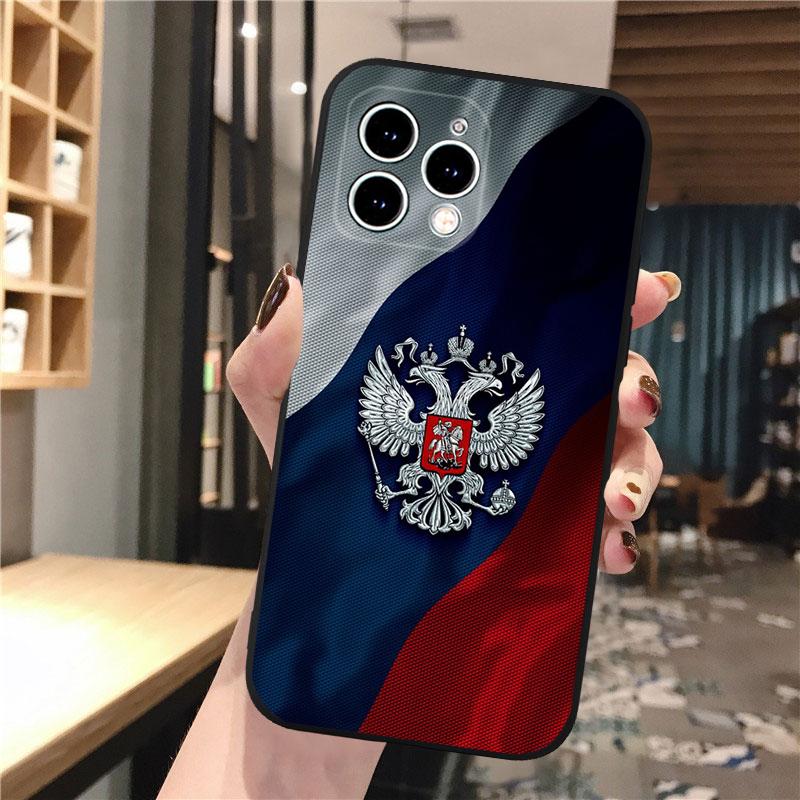 Чехол для телефона с флагом России для iphone 15 14 Pro Max 13 12 11 Pro Max XSMax XR 12 13 mini 14 Plus