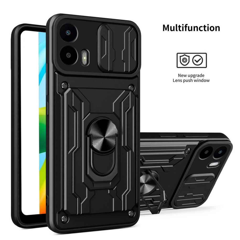 Чехол-книжка с карманом для карт и защитой камеры для Moto G35 G15 G73 E13 G72 G53 G23 G13 G32 G22 G60 G30 G10 Бронированный гибридный чехол с кольцом