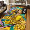 J JoJo's Bizarre Adventure Anime Print Area Rug Non‑Slip Floor Mat Soft Carpet For Boys Bedroom Playroom Living Room Decor Gift