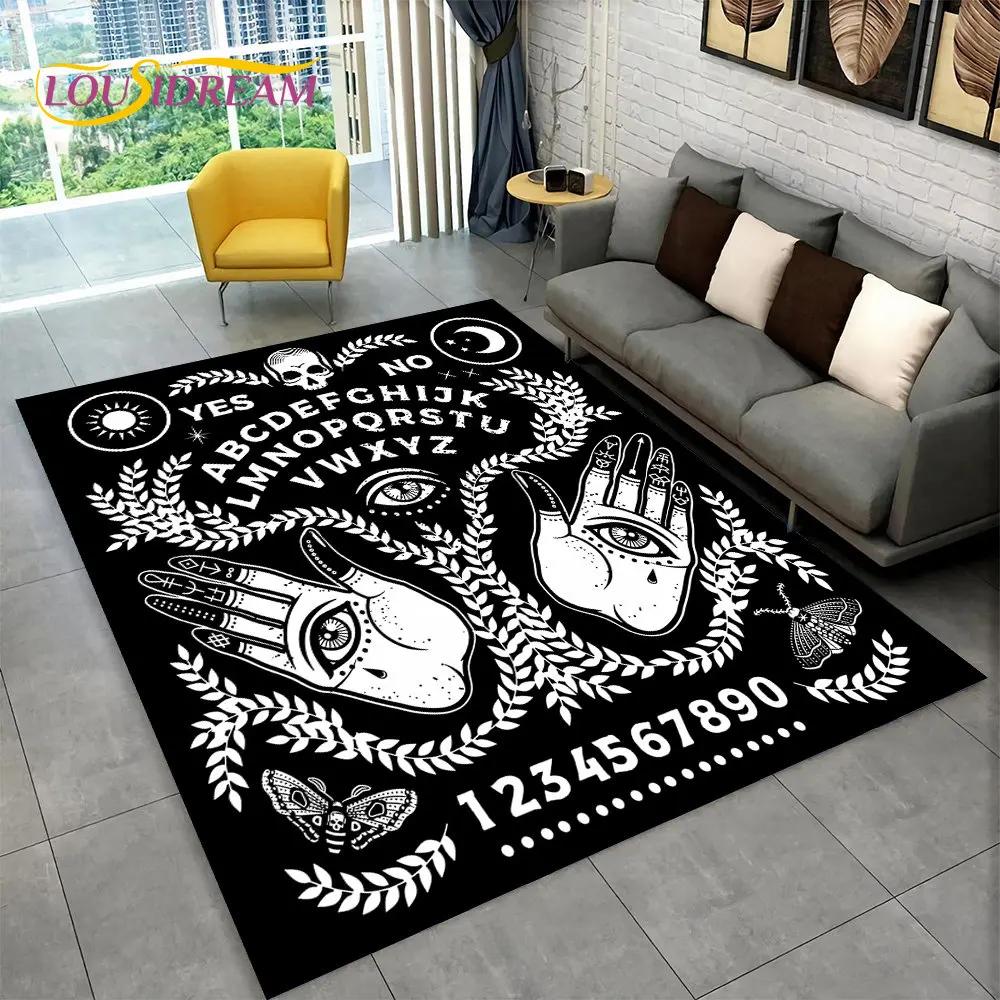 Ковер Ouija Tarot Witchcraft в готическом стиле, ковер для гостиной, спальни, диван, коврик для украшения, детские игры, нескользящий напольный коврик