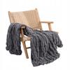Cozyglam Soft Fluffy Plush Blanket for Bed, Bedspread Gray