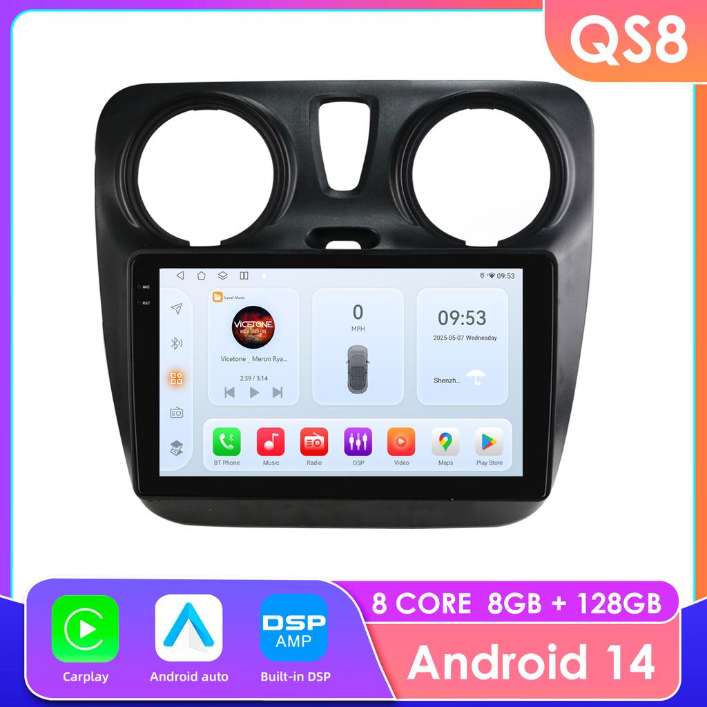 Hizpo Android для Renault Dokker/Lodgy Dacia 2012-2021 Snapdragon AI Автомагнитола Мультимедийный плеер Android Auto Carplay Головное устройство Навигация GPS
