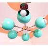 6 Light Eyeball Shade Brass Sputnik Light STELLAR Chandelier 6 Painted Arms Customized Color Home Décor Lighting Fixture